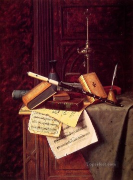 ウィリアム・ハーネット Painting - 静物画 1885 アイルランドの画家ウィリアム・ハーネット